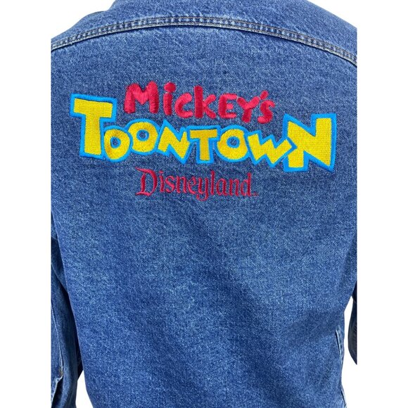 International Denim Vintage Mickeys Toontown Disneyland Denim Jacket Unisex M - Picture 5 of 10
